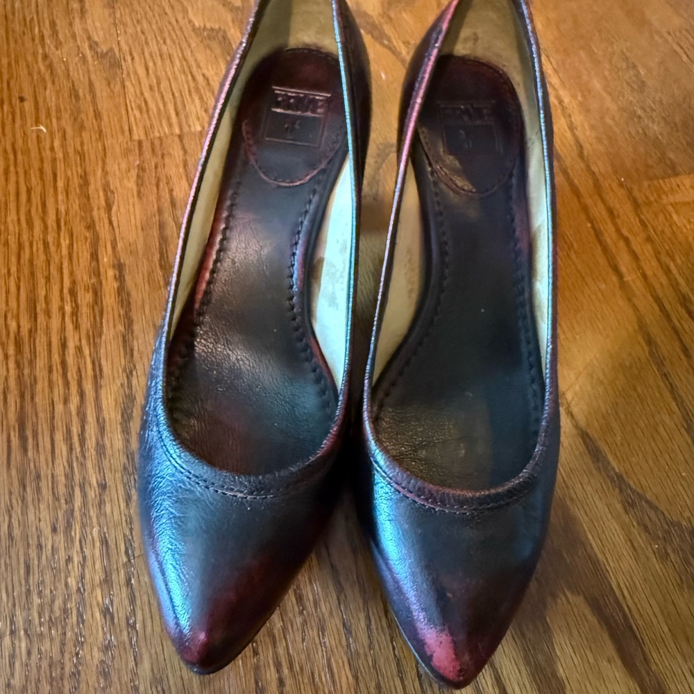 Frye Black Leather Women's Heels